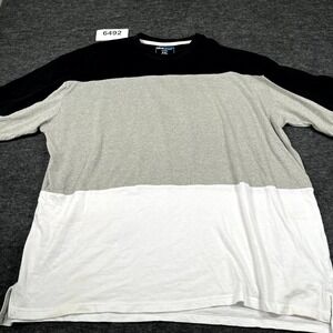 Bluegear T Shirt Mens 5XL Multicolor Colorblock Side Slit Crew Neck Short Sleeve